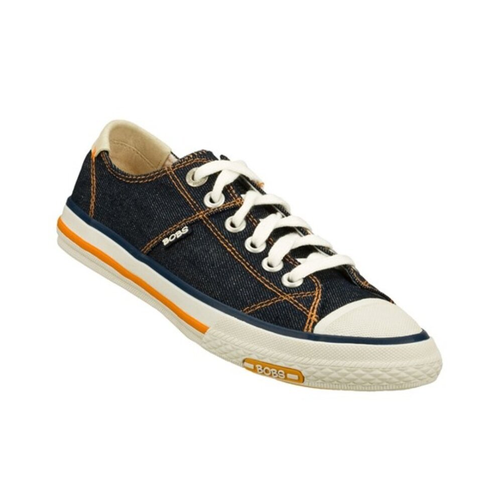BOBS from Skechers Denim and White Sneakers Sz 6